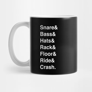 Snare and Bass and Hats Mug